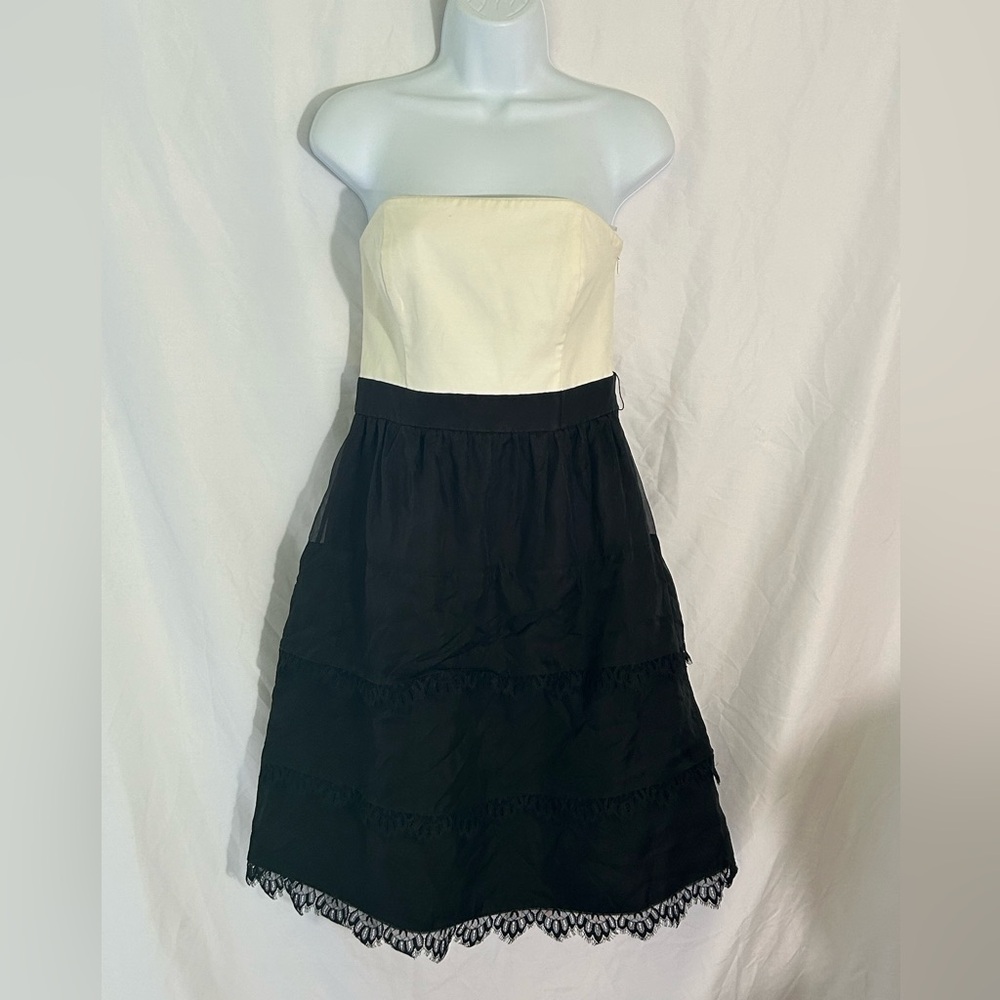 White House black market strapless dress
